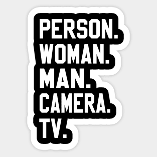 Person Woman Man Camera Tv Trump Cognitive Test Great Memory Sticker